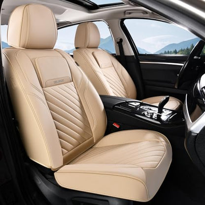 Coverado Car Seat Covers Front Set - color: Beige-0, size: Front Pair
