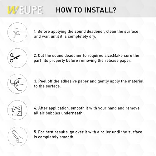 Sound Deadening Mat for Cars, 80 mil 10 sqft, Butyl Automotive Sound Deadener, Noise Insulation Dampening Material for Car Trunk, Speaker, Door, Floor and Ceiling, Silver - style: Silver - 10 sq ft