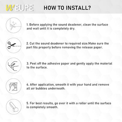 Sound Deadening Mat for Cars, 80 mil 10 sqft, Butyl Automotive Sound Deadener, Noise Insulation Dampening Material for Car Trunk, Speaker, Door, Floor and Ceiling, Silver - style: Silver - 10 sq ft