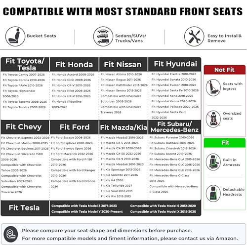 Black Panther 1 Pair of PU Car Seat Covers, Full Wrapping Front Bottom Seat Protector Compatible with 95% Vehicles, Anti-Slip (W 21.26''×D 20.86”), Beige - color: Front Pair Beige