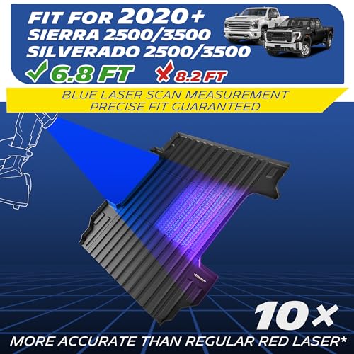 MICHELIN Truck Bed Mat for 2020-2026 Chevy Silverado/GMC Sierra 2500 3500 HD 6.8 FT / 82.2" Only (Not Fit Factory 5th Wheel Package), All-Weather Truck Bed Liner, Durable TPE Bedliner, Non-Slip - size: 2) Silverado/Sierra HD | 20-26 | 6.8 FT