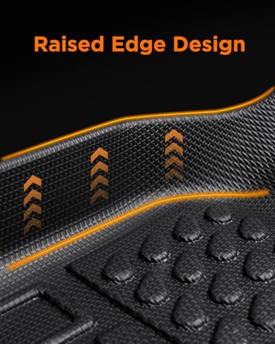 All Weather Car Floor Mats for Mazda CX5: 2013 2014 2015 2016 (1st Gen), Automotive Cargo Liner Full Set Accessory, Cutsom Fit for Mazda CX-5 SUV Tray Carpet Black Rubber Accessories Trunk Mat