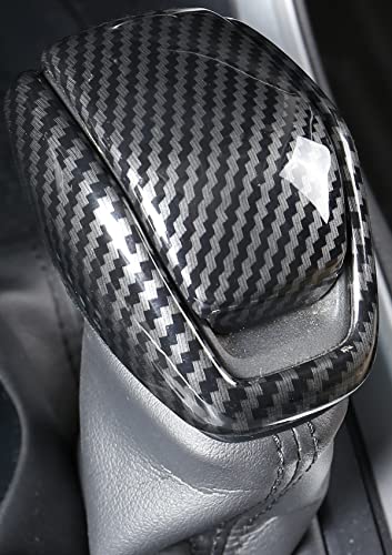 for Totoya RAV4 2019-2025 Gear Shift Knob Cover, Carbon Fiber Grain Interior Protective Gear Shift Trim for Toyota Highlander 2020-2026- Carbon Fiber - color: carbon