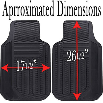 Plasticolor 1470R03 Universal-Fit Molded Chevy Bowtie Elite Series Front Floor Mat - Set of 2