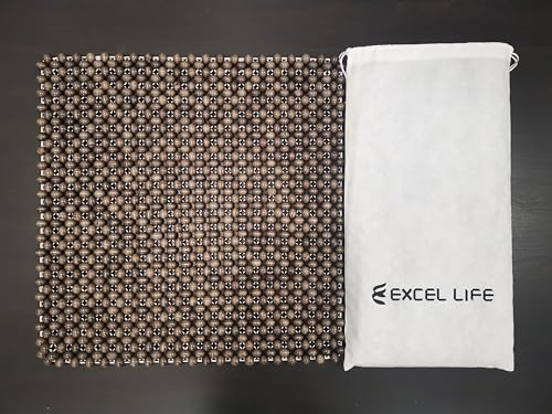 Natural Wood Beaded Seat Cover Pad Mat Comfy Cool Summer Massage Seat Cushion (Square Large) for Truck,RV,Pickup,Big Office Chair only - size: All-Purpose XL (21.65" Square)