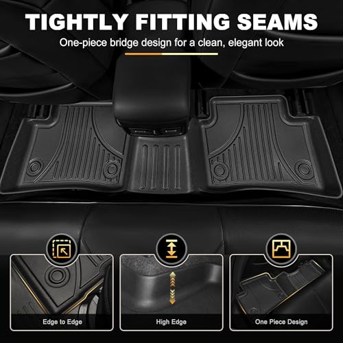 Floor Mats & Cargo Liner Custom Fit for Mazda 3 Sedan 2026-2019 (Not for Hatchback) - All Weather TPE Protection, Front/Rear Full Set, Black - style: 6)19-25 Mazda 3 Floor & Cargo Mats