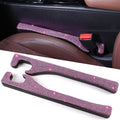 Briwill Pink Car Seat Gap Filler, Set of 2 Pink Bling Car Gap Filler Universal Fit for Car SUV Truck, Handmade Crystal Rhinestone Diamond Pink Bling Car Accessories for Women(Pink) - color: E-Pink