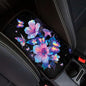 Purple Butterfly Hibsicus Print Car Center Console Cover,Universal Armrest Seat Box Cover,Auto Armrest Cover Protector - color: Purple Butterfly Hibsicus