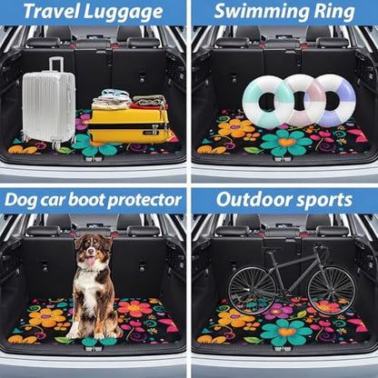 Automotive Floor Mats 5 Pcs, Universal Car Floor Mats,Floral Car Mats, Flower Car Accessory for SUVs/Sedan/Wagons, Durable Protective Mat, Trunk Liner for Families/Travel Enthusiasts - style: Bundle99