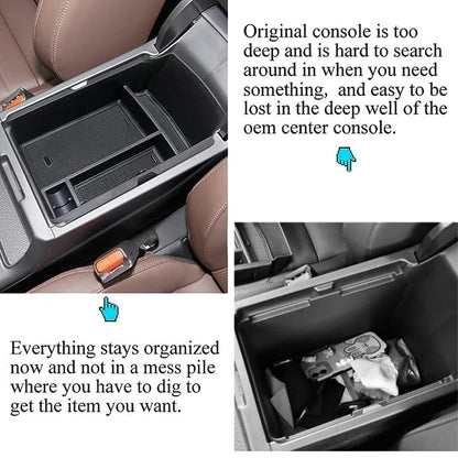 Center Console Organizer Compatible with Honda CRV CR-V 2026-2023 Car Accessories for 2023+ CR-V Hybrid, ABS Plastic, Black ABS Insert Tray Storage Box Glove Pallet - size: for CR-V 2023-2026