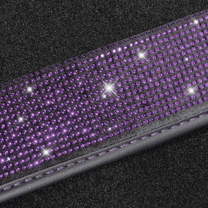 CAR PASS Bling Rhinestones Diamond Car Floor Mat, Crystal Sparkly Shining Glitter Carpet, Waterproof Anti-Slip PVC Heel Pad Universal Fit Interior Set SUV,Sedan,Van,4pcs Girl Women Men Violet Purple - color: Violet Diamond