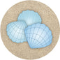 Screen Door Magnets Double Sided – Keep People, Kids, and Dogs from Running into The Screen Door - Robbins Aria Blue Shell - color: Blue Shells