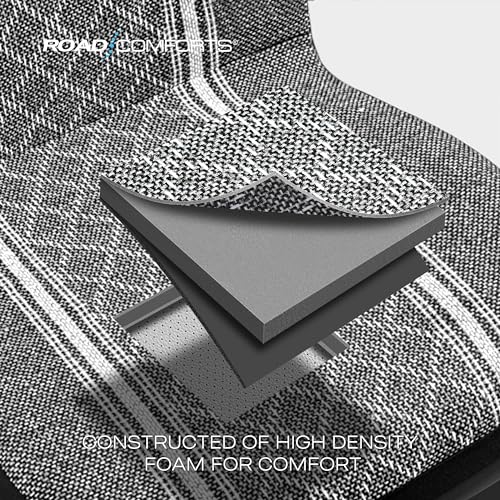 Road Comforts Baja Blanket Seat Covers Gray Diamond High Back Bucket Seat Covers - Jacquard Fabric, Airbag Compatible, Universal Fit for Cars, Trucks, SUVs, and Vans - color: High Back Gray