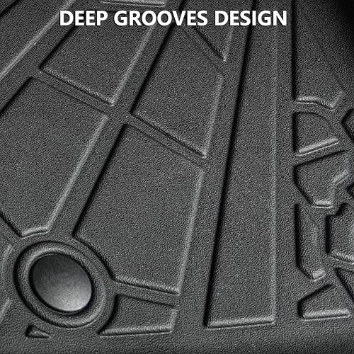 KARPAL Floor Mats fit for 2018-2025 Jeep Wrangler JL Unlimited | TPE All Weather Protection Custom Fit Car Mats - style: 2018-2025 | For Jeep JLU | Full Set