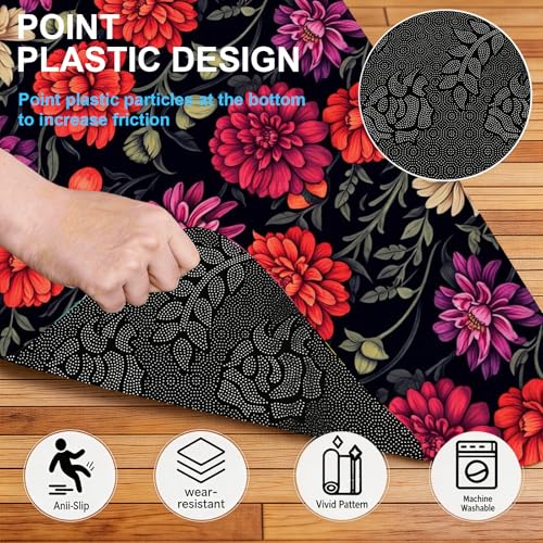 Automotive Floor Mats 5 Pcs, Universal Car Floor Mats,Floral Car Mats, Flower Car Accessory for SUVs/Sedan/Wagons, Durable Protective Mat, Trunk Liner for Families/Travel Enthusiasts - style: Bundle22
