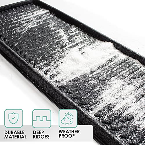 FH Group Premium Faux Leather Cargo Liner – Protective Cargo Mat for SUV and Van, Deep-Tray Design Trunk Mat for Toyota Sienna, Highlander, Honda Odyssey and More, Climaproof Automotive Trunk Liner - color: Black
