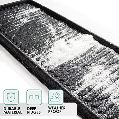 FH Group Premium Faux Leather Cargo Liner – Protective Cargo Mat for SUV and Van, Deep-Tray Design Trunk Mat for Toyota Sienna, Highlander, Honda Odyssey and More, Climaproof Automotive Trunk Liner - color: Black