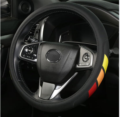 Microfiber Leather Steering Wheel Covers Non-Slip, Breathable 15-16.5 inch Compatible with Toyota 4Runner Tacoma Tundra Highlander -y - color: color-01-yellow