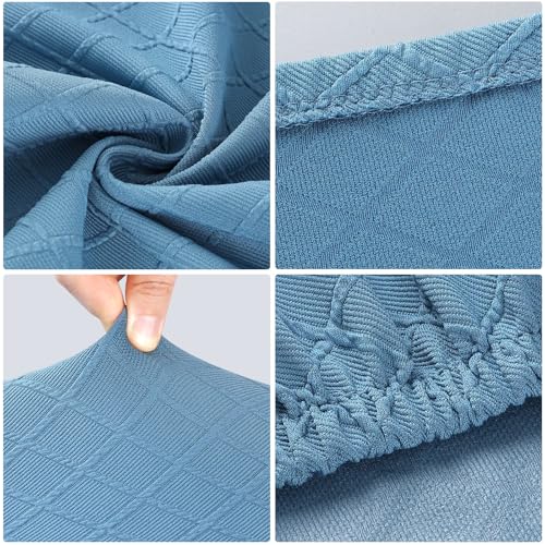 Fuloon Stretch Jacquard Dining Bench Cover - Anti-Dust Removable Bench Slipcover Washable Seat Cushion Protector for Bedroom, Kitchen, Hotel, Banquet (Lake Blue) - color: Lake Blue