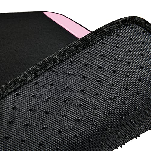 CAR PASS Jelly Waterproof Universal Fit Car Floor Mats, Girly Car Carpet Mats with Anti-Slip Nibbs Backing & Driver Heel Pad Fit for SUV, Vans, sedans, Cute car mats of 4pcs for Women (Pink) - color: Pink