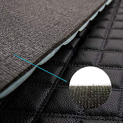 FH Group F16501BROWN-14 Deluxe Heavy Duty Faux Leather Diamond Pattern Multi-Purpose Brown Automotive Cargo Liner fits most Cars, SUVs, and Trucks, 14 inches - color: Brown, size: 40 x 14 Inches