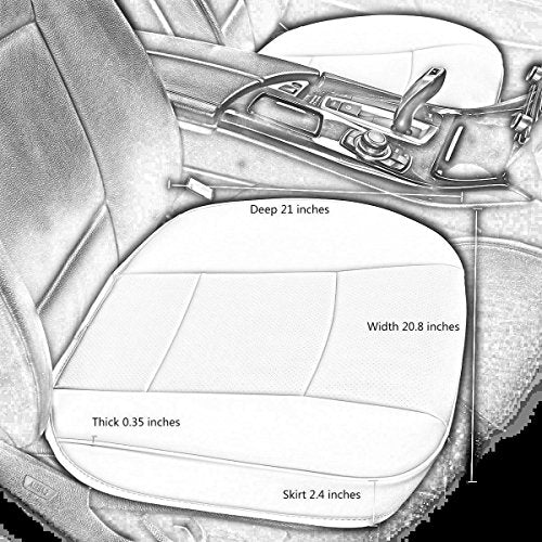 Car Interior PU Leather Car Seat Cover Protector Front Car Seat Cover,Single Seat Cover (Width 20.8×deep 21×Thick 0.2 inch) (Gray) Taupe - color: Dark grey