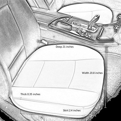 Car Interior PU Leather Car Seat Cover Protector Front Car Seat Cover,Single Seat Cover (Width 20.8×deep 21×Thick 0.2 inch) (Gray) Taupe - color: Dark grey