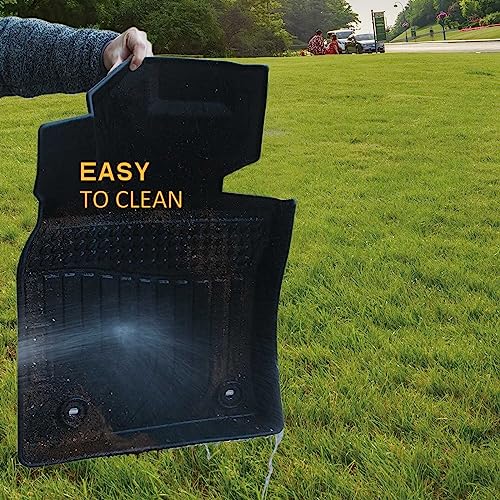 All Weather Floor Mats Custom for Chevrolet Bolt EV 2017-2023 Protection TPE Rubber Waterproof Non-Slip Durable Floor Liners Fits Front& 2nd Row Chevy Bolt EV Full Set Black Accessories - style: 14)For Chevrolet Bolt EV 2017-2024 Mat