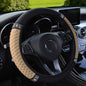 Microfiber Leather Steering Wheel Cover with Anti-Slip Lining Universal Car Accessory for Steering Wheel with a Diameter of 14.5-15 inch (Beige) - color: Beige