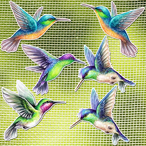 16 Pcs Hummingbird Magnets for Screen Doors Double Sided Screen Door Magnets Stickers Decorative Magnetic Decor for Window Patio Sliding Doors Protector - style: Hummingbird