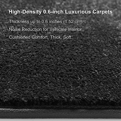 WENNEBIRD Superior Carpet Front Row Floor Mats for 2021-2026 Tesla Model S, 0.6-Inch Ultra-Thick, Noise-Reducing, All-Weather Waterproof Anti-Slip – 2-Pc Set - size: 2021-2026 Model S 2-Pc Set