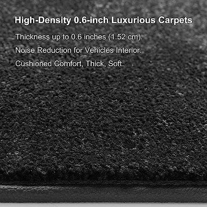 WENNEBIRD Superior Carpet Front Row Floor Mats for 2021-2026 Tesla Model S, 0.6-Inch Ultra-Thick, Noise-Reducing, All-Weather Waterproof Anti-Slip – 2-Pc Set - size: 2021-2026 Model S 2-Pc Set