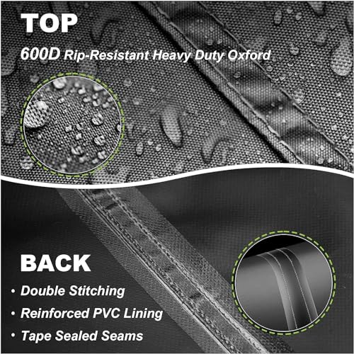 Patio Hanging Chaise Lounge Cover 900D 73 Inch Waterproof Heavy Duty Outdoor Swing Chair Hammock Cover - color: Black