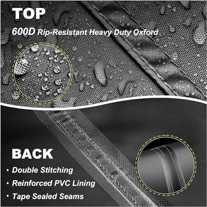 Patio Hanging Chaise Lounge Cover 900D 73 Inch Waterproof Heavy Duty Outdoor Swing Chair Hammock Cover - color: Black