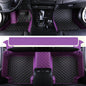 Custom Artificial Leather Waterproof All-Weather Car Floor Mats Fit for 99% Sedan SUV Sports Car Vehicle Car Mat (Purple Black Beige) - color: Purple Black beige