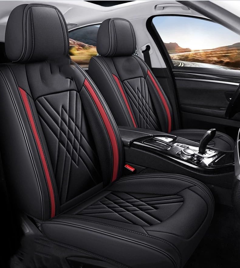 Custom Car Seat Covers for Mercedes Benz A B C CLA CLS CLK GLE GLS GLA GLK GL ML G S GLC SL CL SLC R SLK etc...Easy to Install car Cover (Black Red A+) - color: Black Red A+