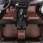 Custom Making Car Floor Mats for 97.5% Car Model Luxury Leather All Weather Waterproof Anti-Skid Full Coverage Liners (Browm) - color: Browm