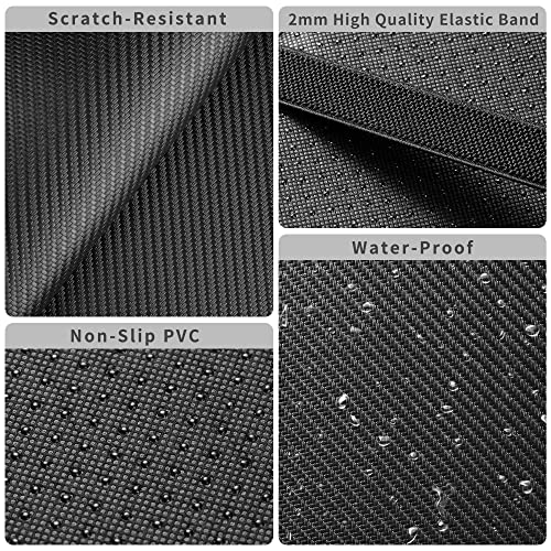 Car Armrest Covers, Vehicle Center Console Cover, Middle Storage Pads, Dog & Cat Paws Protetor, Carbon Fiber PU Leather, Waterproof, Anti-Slip, Auto Interior Accessories, Black, Size S