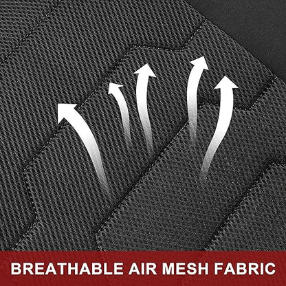 Breathable Car Seat Covers Full Seats,3D Air Mesh Cloth Seat Covers for Cars, Split Bench Compatible Car Interior Covers, Universal Fit Most Car Sedan Truck SUV(Black)