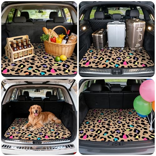 Car Trunk Mat - Universal Size 29" x 39", Leopard Print Pattern Cargo Liner, Car Accessory for SUVs/Sedan/Wagons, Durable Protective Mat, Trunk Liner for Families/Travel Enthusiasts - style: Leopard Print-0