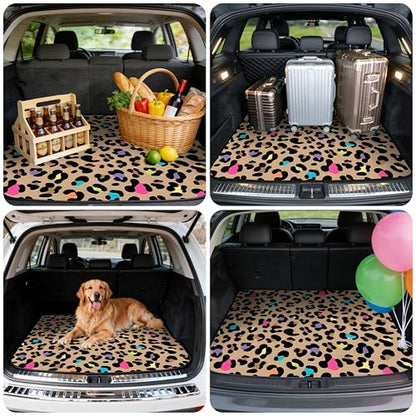 Car Trunk Mat - Universal Size 29" x 39", Leopard Print Pattern Cargo Liner, Car Accessory for SUVs/Sedan/Wagons, Durable Protective Mat, Trunk Liner for Families/Travel Enthusiasts - style: Leopard Print-0