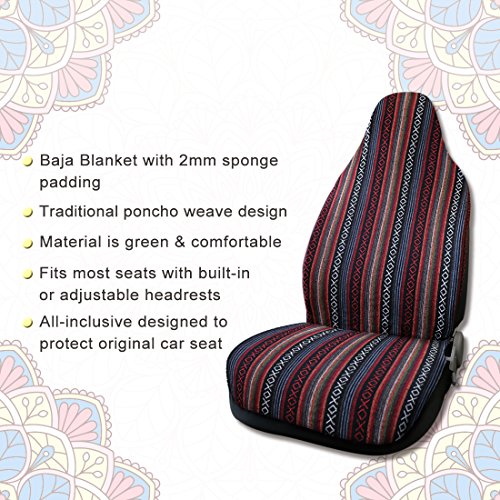 uxcell Universal Soft Blanket Bucket Seat Cover Mat for Car Vehicle Automotive - style: Dark Red