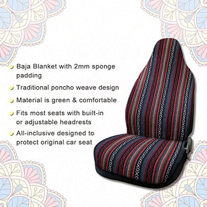 uxcell Universal Soft Blanket Bucket Seat Cover Mat for Car Vehicle Automotive - style: Dark Red