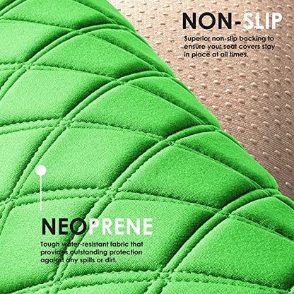 FH Group Car Seat Cushion Neosupreme Automotive Seat Cushions - Universal Fit, Rear Car Seat Cushion, Car Seat Cushions with Non-Slip Silicone Backing for SUV, Sedan, Van Rear Set Green - color: Green, style: Rear Bench