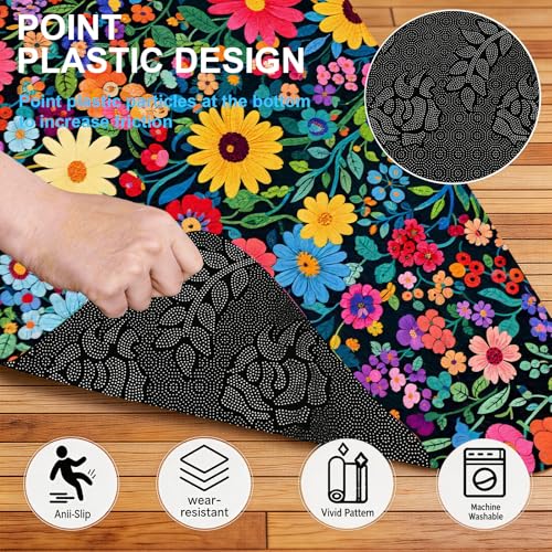 Automotive Floor Mats 5 Pcs, Universal Car Floor Mats,Floral Car Mats, Flower Car Accessory for SUVs/Sedan/Wagons, Durable Protective Mat, Trunk Liner for Families/Travel Enthusiasts - style: Bundle66