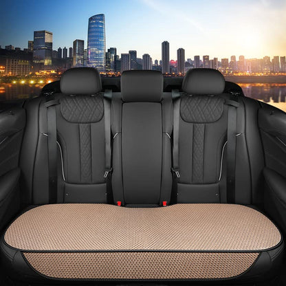 Breathable Universal Four Seasons Car Seat Covers, Luxury Include Front Car Seat Protector and RearCar Seat Cushion,Compatible with 95% Vehicles， Fit for Cars Truck SUV (Beige,3PCS) - color: Beige-3PCS