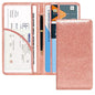 CoBak Car Registration and Insurance Holder - Vehicle Glove Box Car Organizer,Auto Truck Comparment Accessories Case with Magnetic Closure for Essential Document,Driver License,Cards - color: L-Glitter Rose Gold