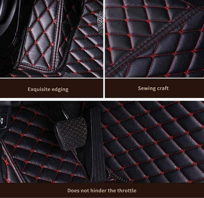 Custom Making Car Floor Mats for 96% Car Model Luxury Leather All Weather Waterproof Anti-Skid Full Coverage Liners (Black)