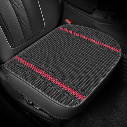 Breathable Linen Car Seat Cover Bottom Only – Cooling Front Seat Cushion Pad for Cars, SUVs, Trucks – Universal Fit Front Seat Protector, Black - color: Black
