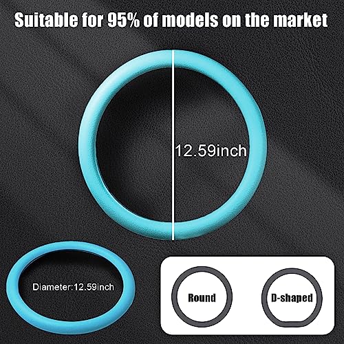 JDDRY Steering Wheel Cover - Silicone Protector - Universal Fit - Light Blue (1PC) - color: Light Blue